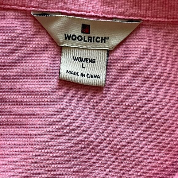 Woolrich Button up Shirt Womens Large Pink/Geranium 100% Cotton Top - Picture 2 of 8